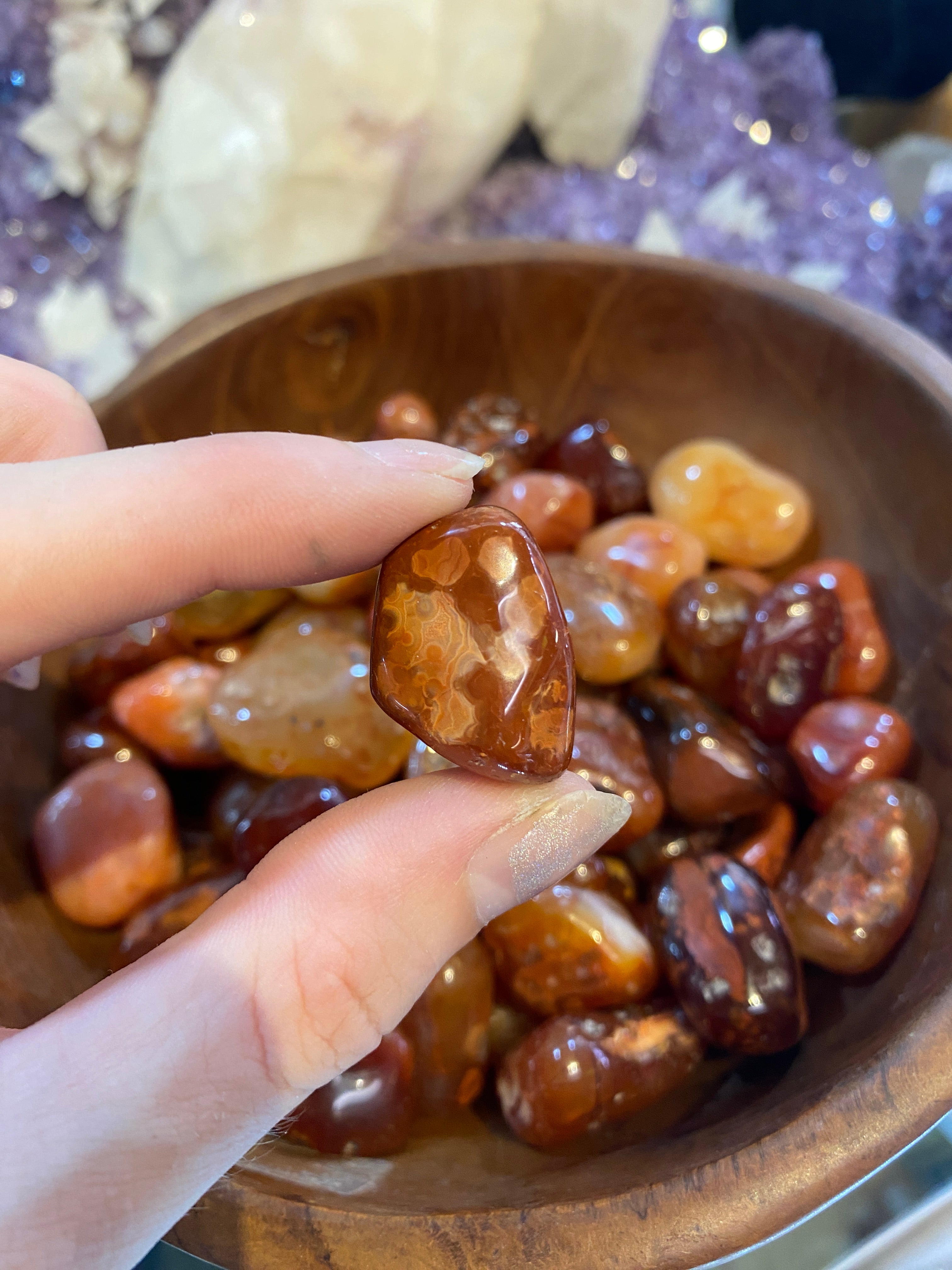 Carnelian Tumbled Stone Curious Muse Crystals