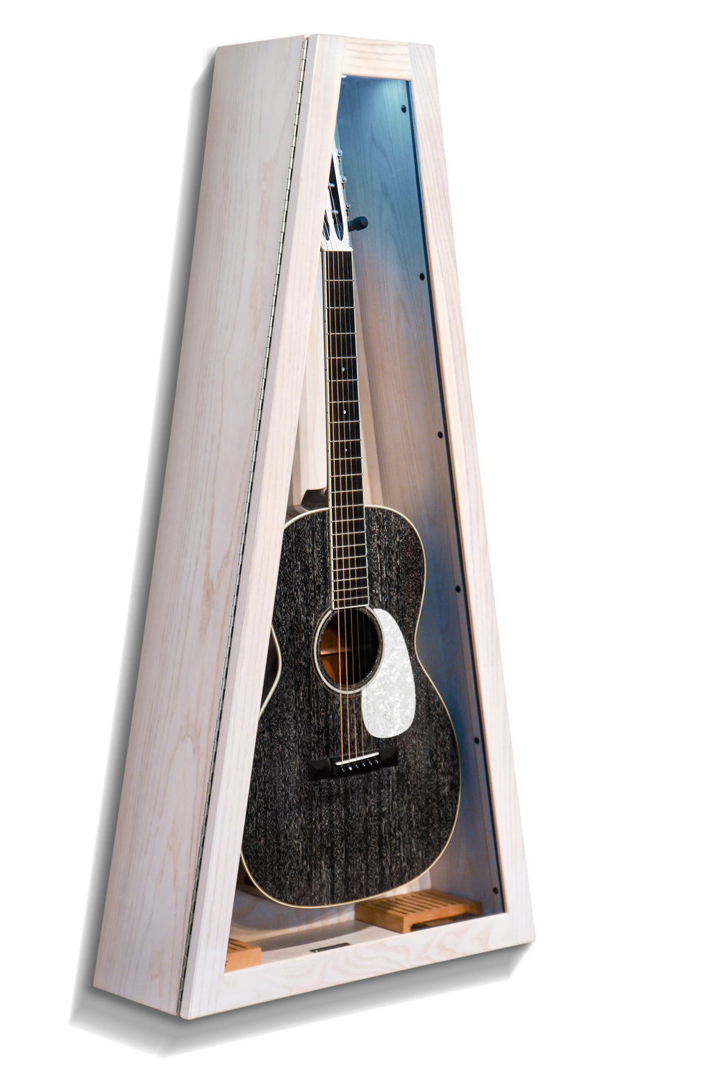 ClimaCase Triangle Humidor - Northern White Ash with White Wash Stain Acoustic Remedy Cases