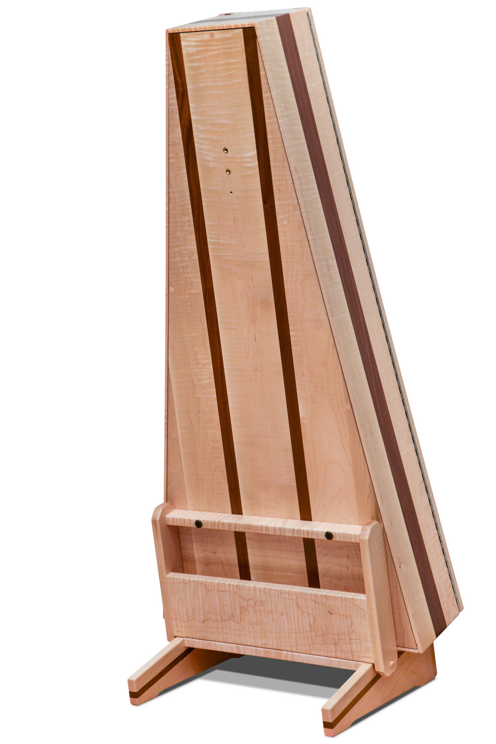 ClimaStand Triangle Humidor with Base - Flamed Maple with Walnut Acoustic Remedy Cases