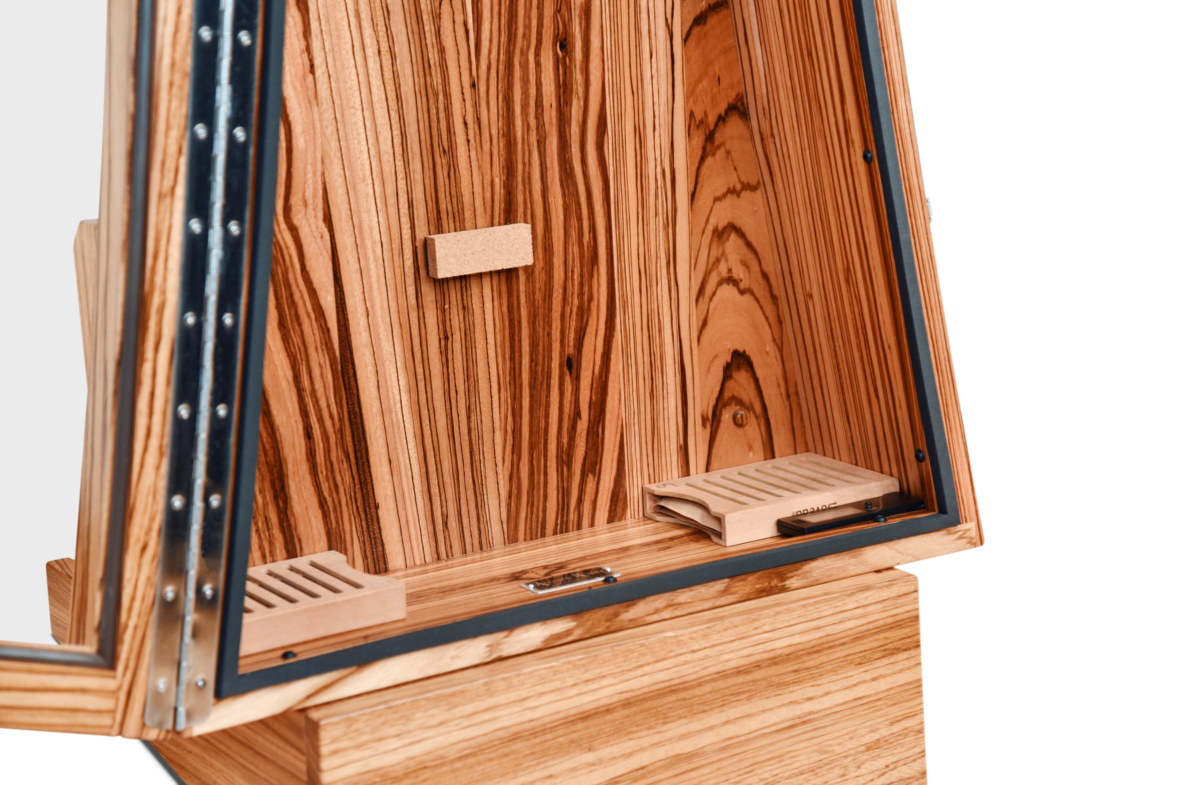 ClimaStand Triangle Humidor with Base - Zebrawood Acoustic Remedy Cases