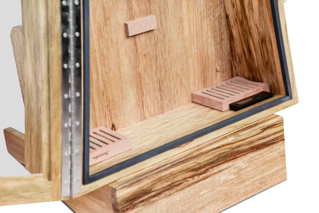 ClimaStand Triangle Humidor with Base - Black Limba Acoustic Remedy Cases