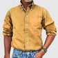 New men's clothing for all seasons, business and daily urban versatile shirts, lapel buttons, solid color shirts