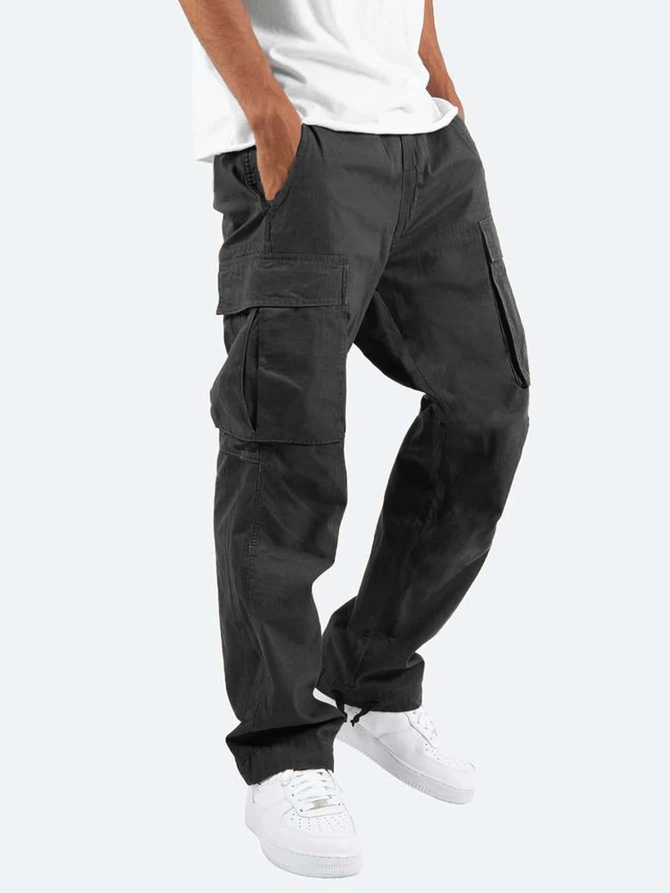 Summer new men's overalls European casual trousers