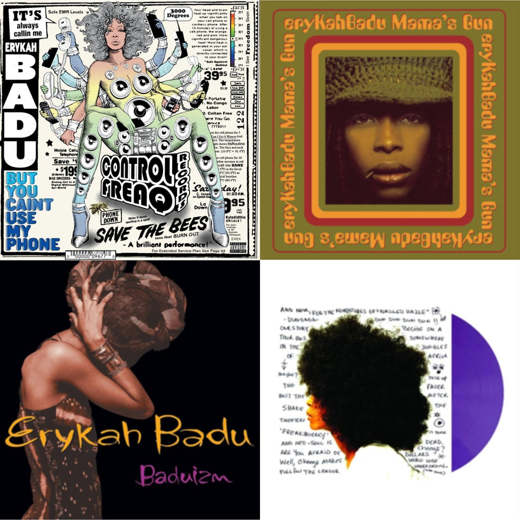 Erykah Badu - Worldwide Underground (Purple LP Vinyl) & But You Caint Use My Phone (Purple LP Vinyl) & Baduizm & Mama's Gun Bundle Music