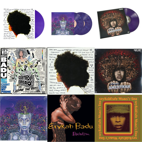 Erykah Badu - Worldwide Underground (Purple LP Vinyl) & New Amerykah Part Two (Return Of The Ankh) (Violet Vinyl/2LP) & New Amerykah Part One (4Th World War) (Purple Vinyl/2LP) & But You Caint Use My Phone (Purple LP Vinyl) & Worldwide Underground & Bundle Music