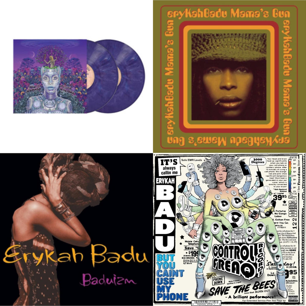 Erykah Badu - New Amerykah Part Two (Return Of The Ankh) (Violet Vinyl/2LP) & Mama's Gun & Baduizm & But You Caint Use My Phone (Purple LP Vinyl) Bundle Music