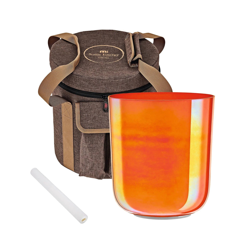 6.7" Essence Crystal Singing Bowl, Note C4, Orange, Root Chakra, 440 Hz Utah Energy Healing Center