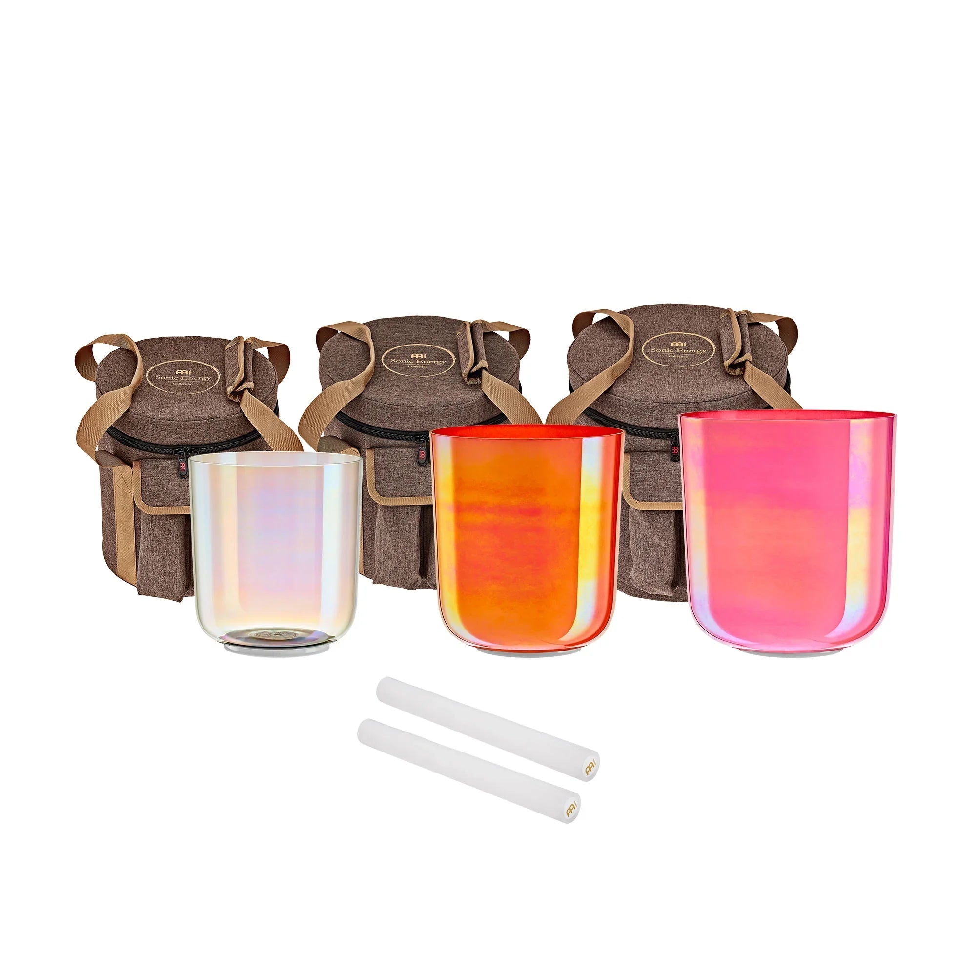3-Piece Essence Crystal Singing Bowl Set, E4/C4/G3, 440 Hz Utah Energy Healing Center