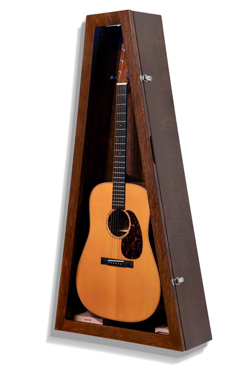 ClimaCase Triangle Humidor - Quartersawn White Oak with Onyx Stain Acoustic Remedy Cases