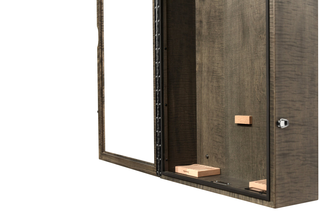 ClimaCase Rectangle Humidor - Flamed Maple with Antique Slate Stain Acoustic Remedy Cases