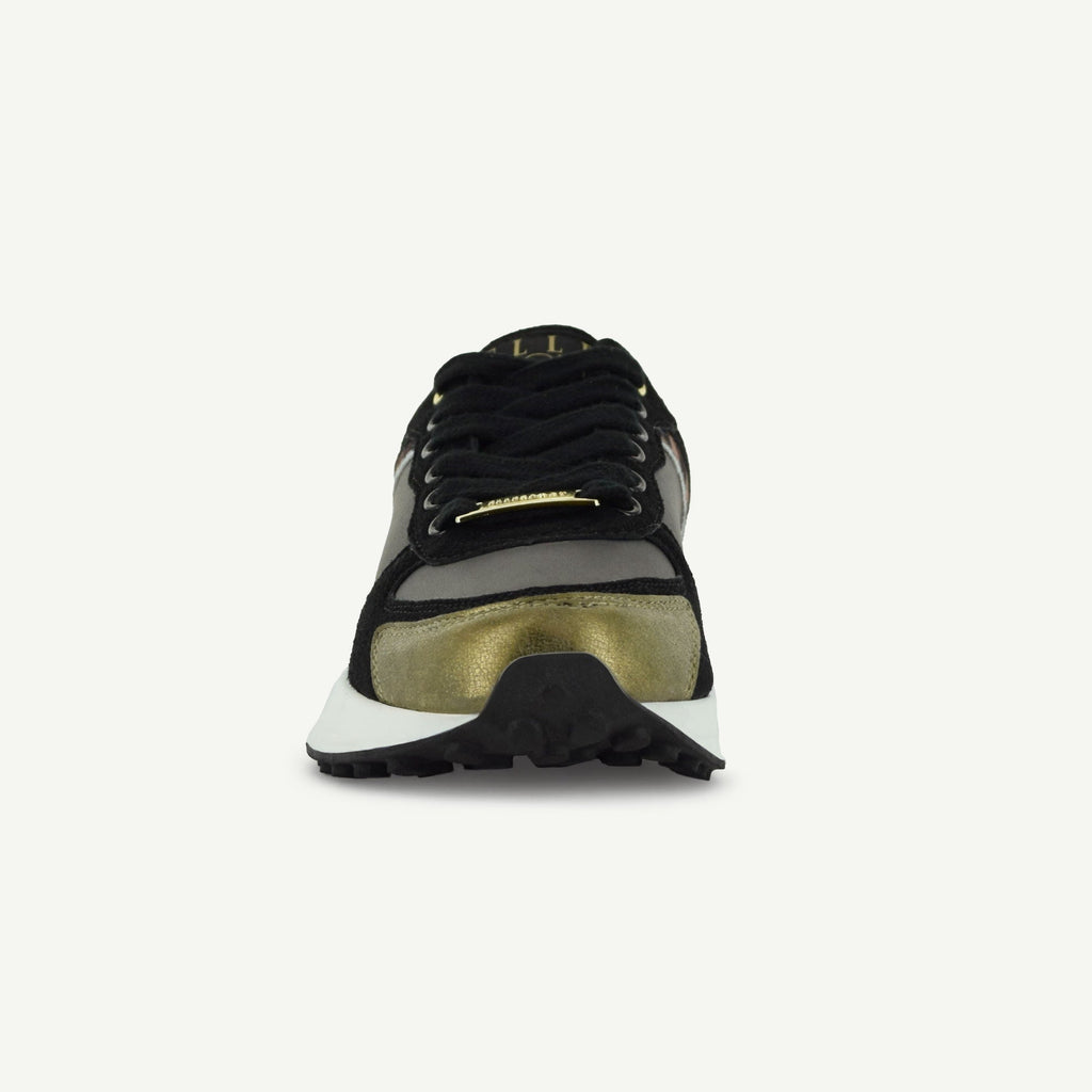 BASTILLE: RETRO RUNNER - BLACK/ANIMAL PRINT Elle Footwear
