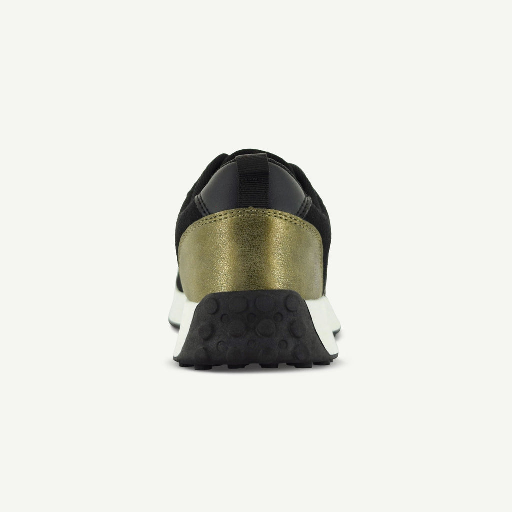 BASTILLE: RETRO RUNNER - BLACK/ANIMAL PRINT Elle Footwear