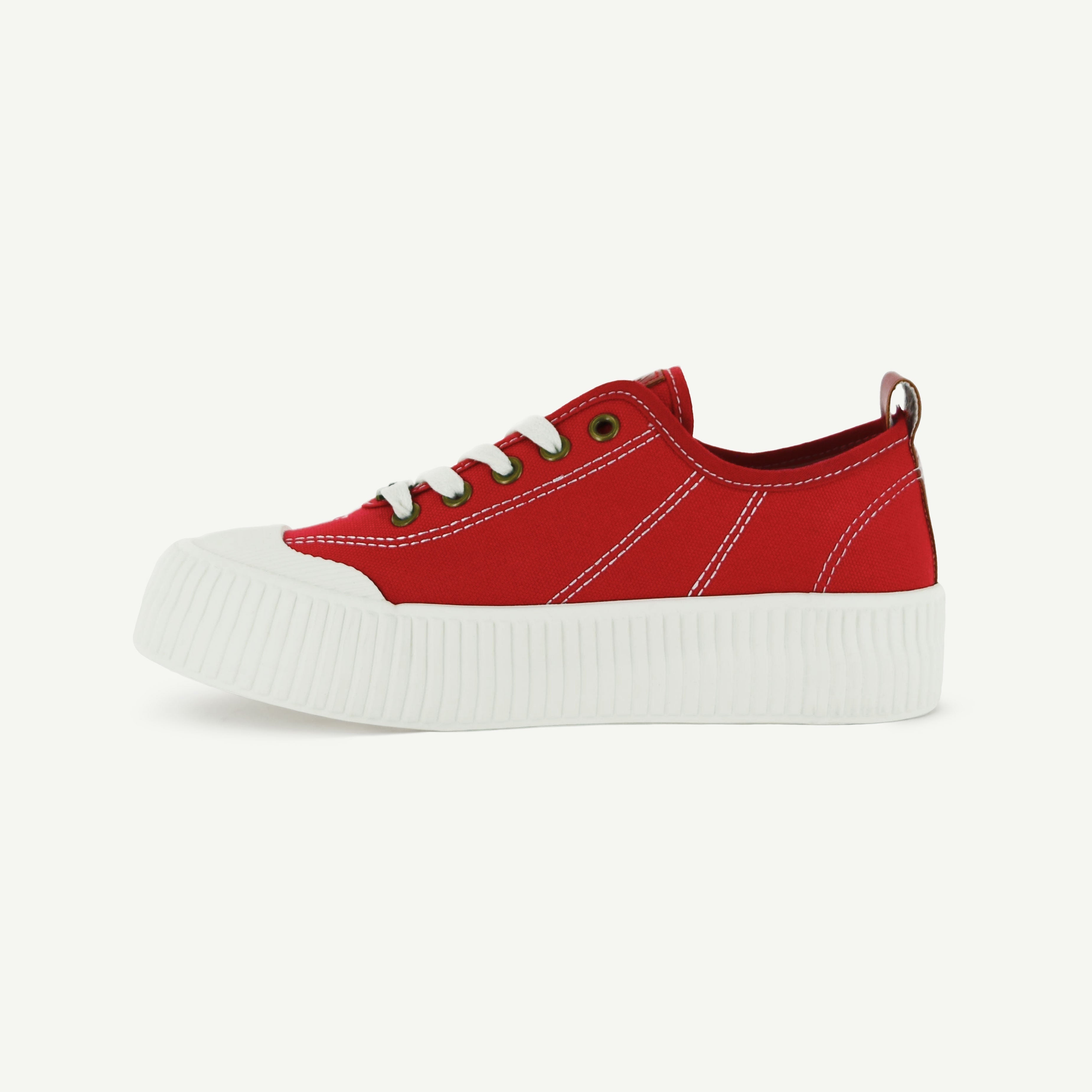 COURT ROYALE: VULCANIZED COURT SHOE - RED Elle Footwear
