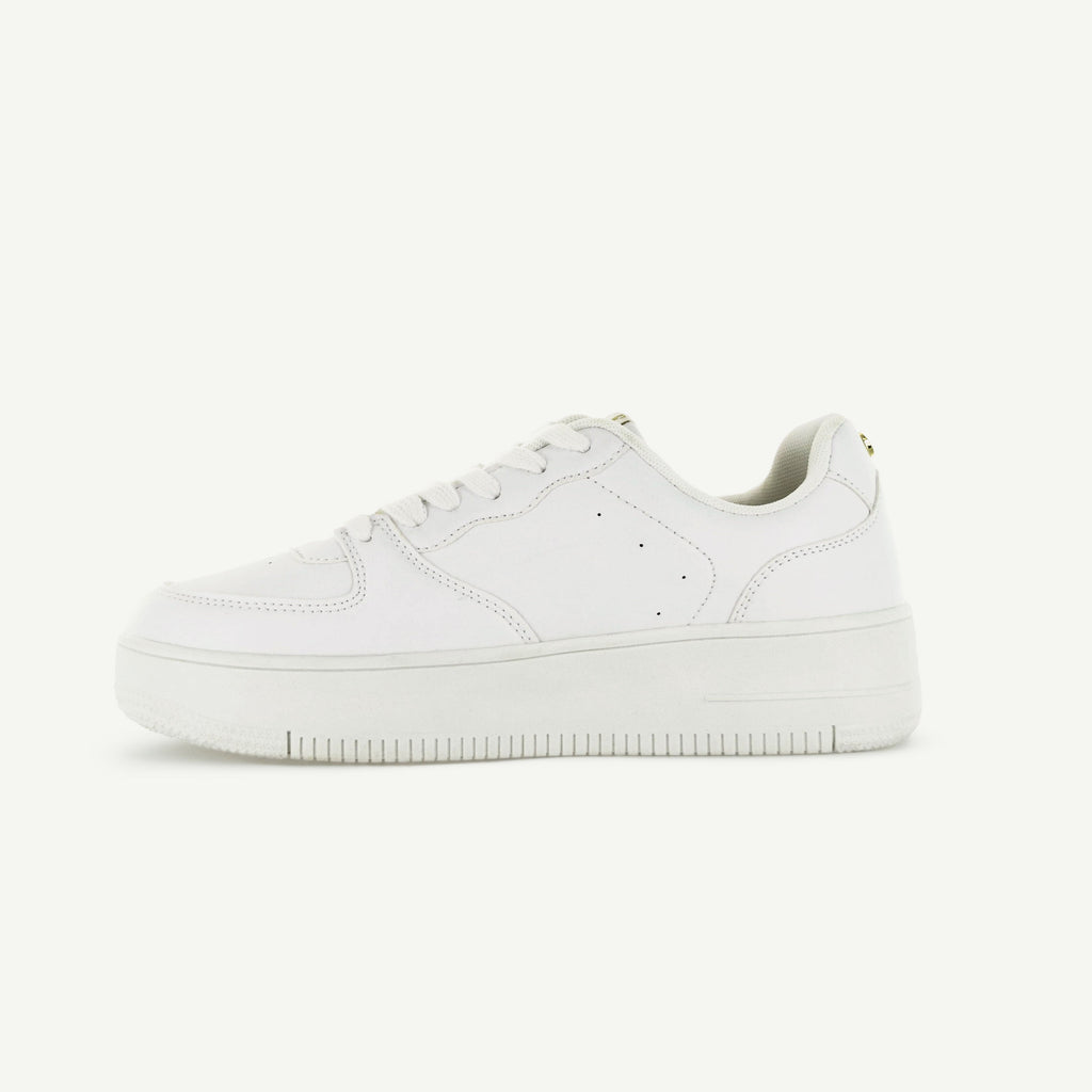 THE METRO: PLATFORM COURT SHOE - WHITE Elle Footwear