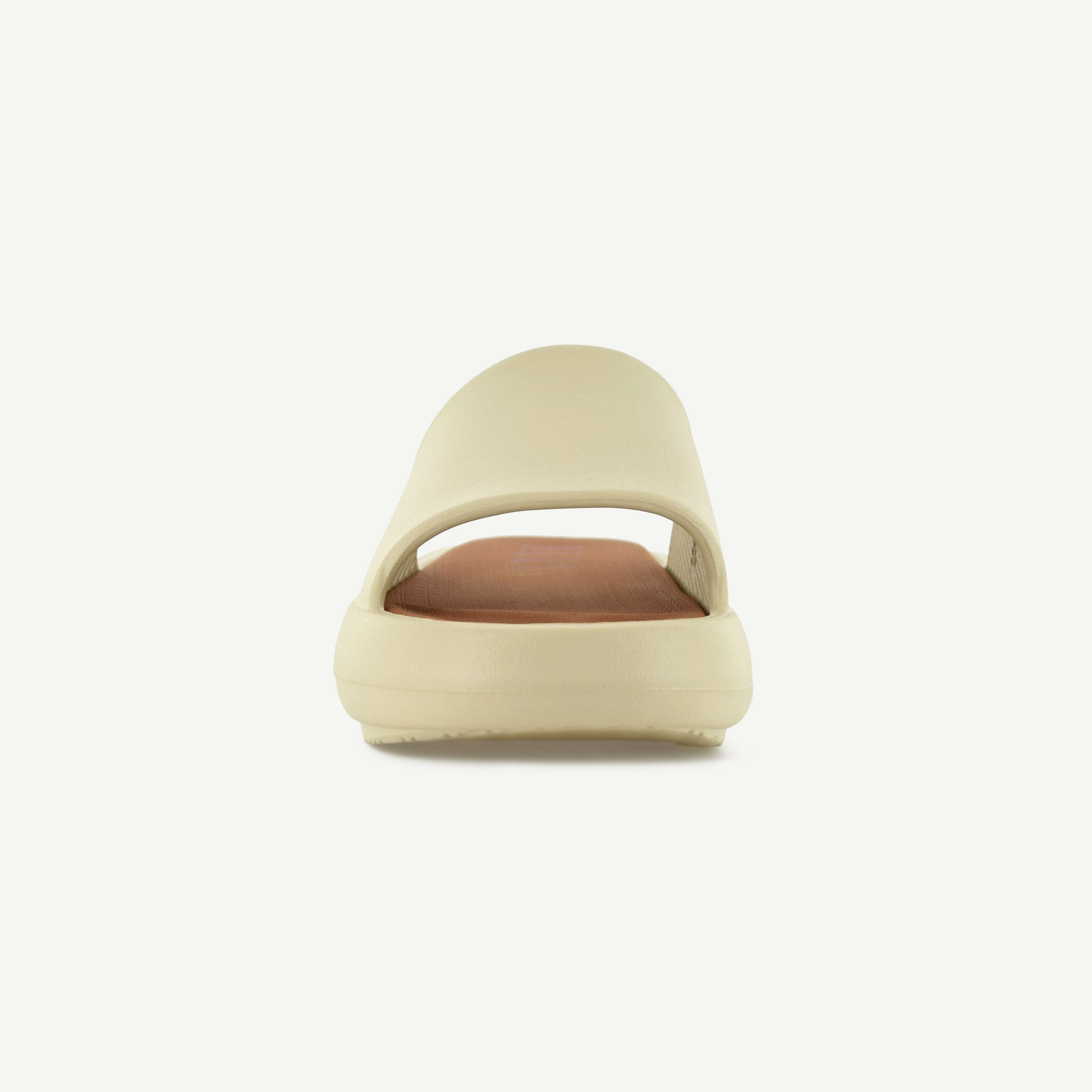 ST. TROPEZ: PLATFORM SLIDE - TAN Elle Footwear