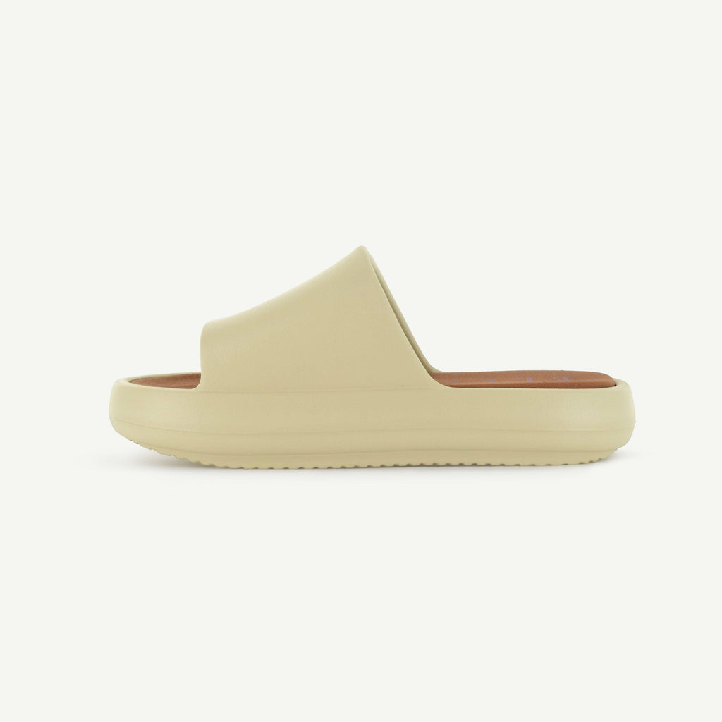 ST. TROPEZ: PLATFORM SLIDE - TAN Elle Footwear