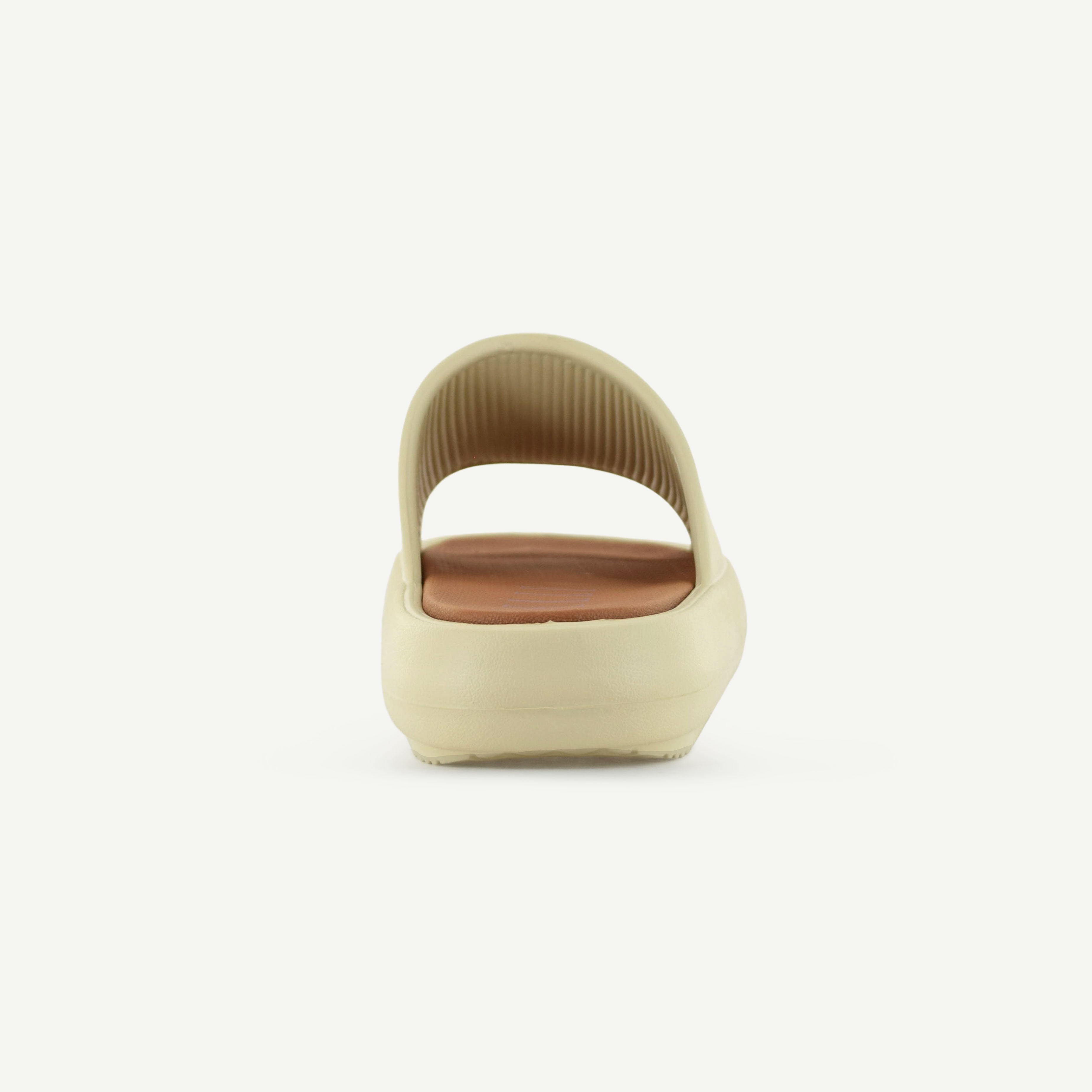ST. TROPEZ: PLATFORM SLIDE - TAN Elle Footwear