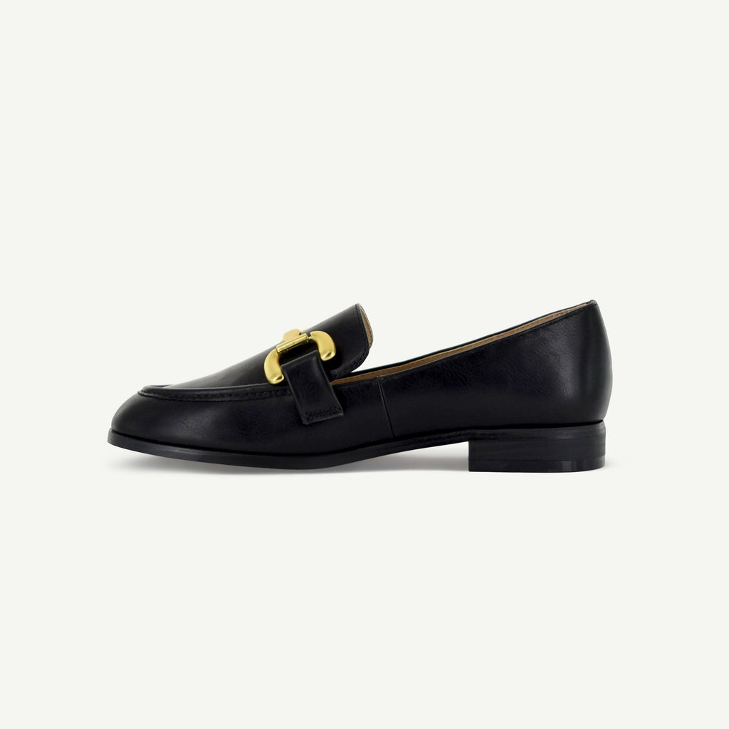 GEORGINA: CLASSIC LOAFER - BLACK Elle Footwear