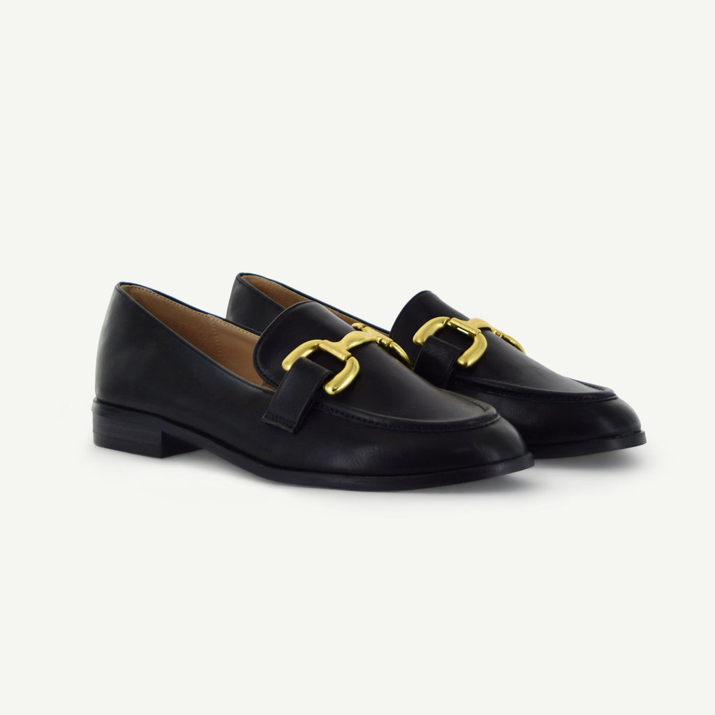 GEORGINA: CLASSIC LOAFER - BLACK Elle Footwear