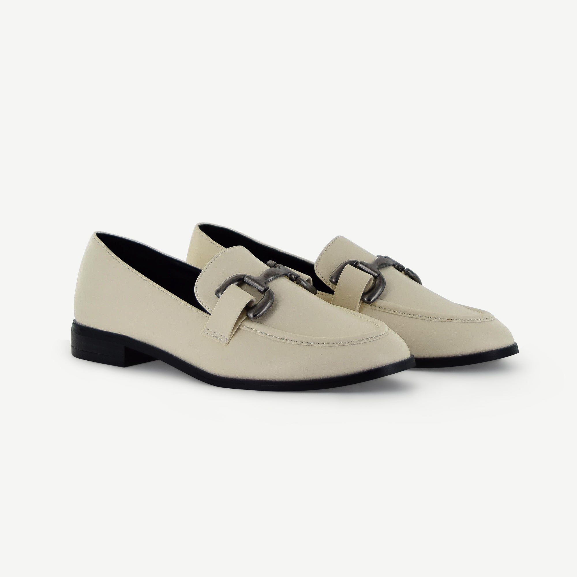 GEORGINA: CLASSIC LOAFER - ECRU Elle Footwear