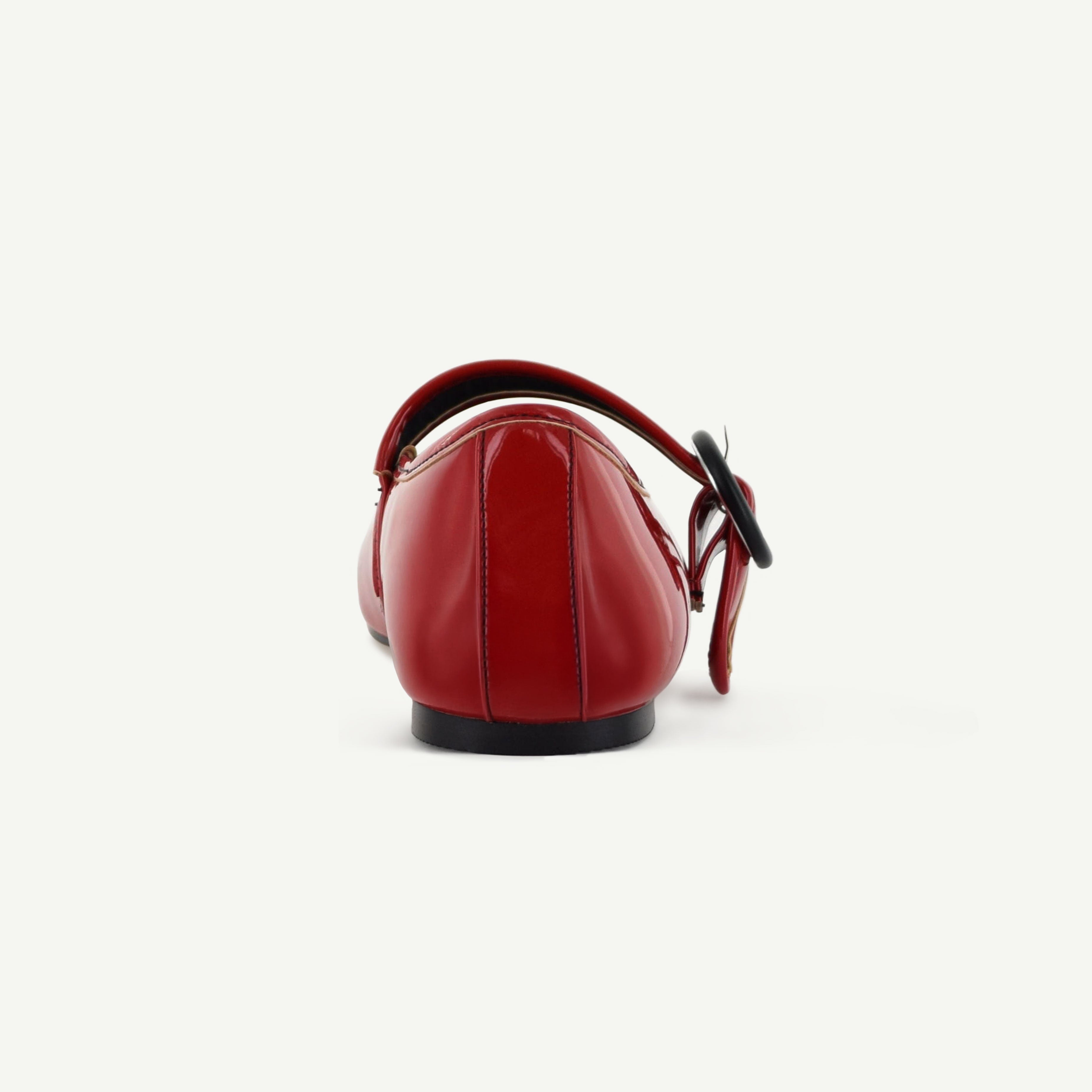 MARIANA: FLAT MARY JANE - RED Elle Footwear