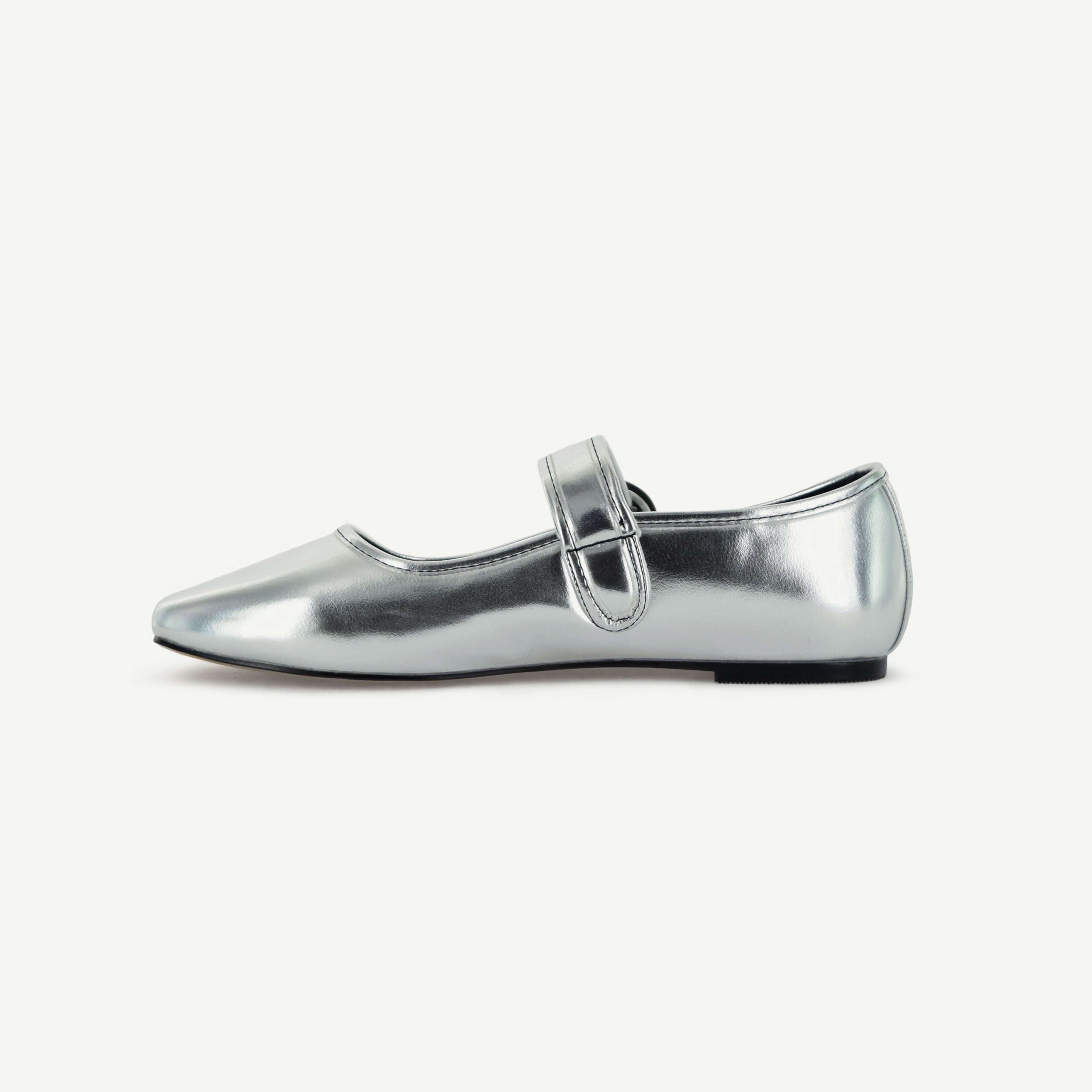 MARIANA: FLAT MARY JANE - SILVER Elle Footwear