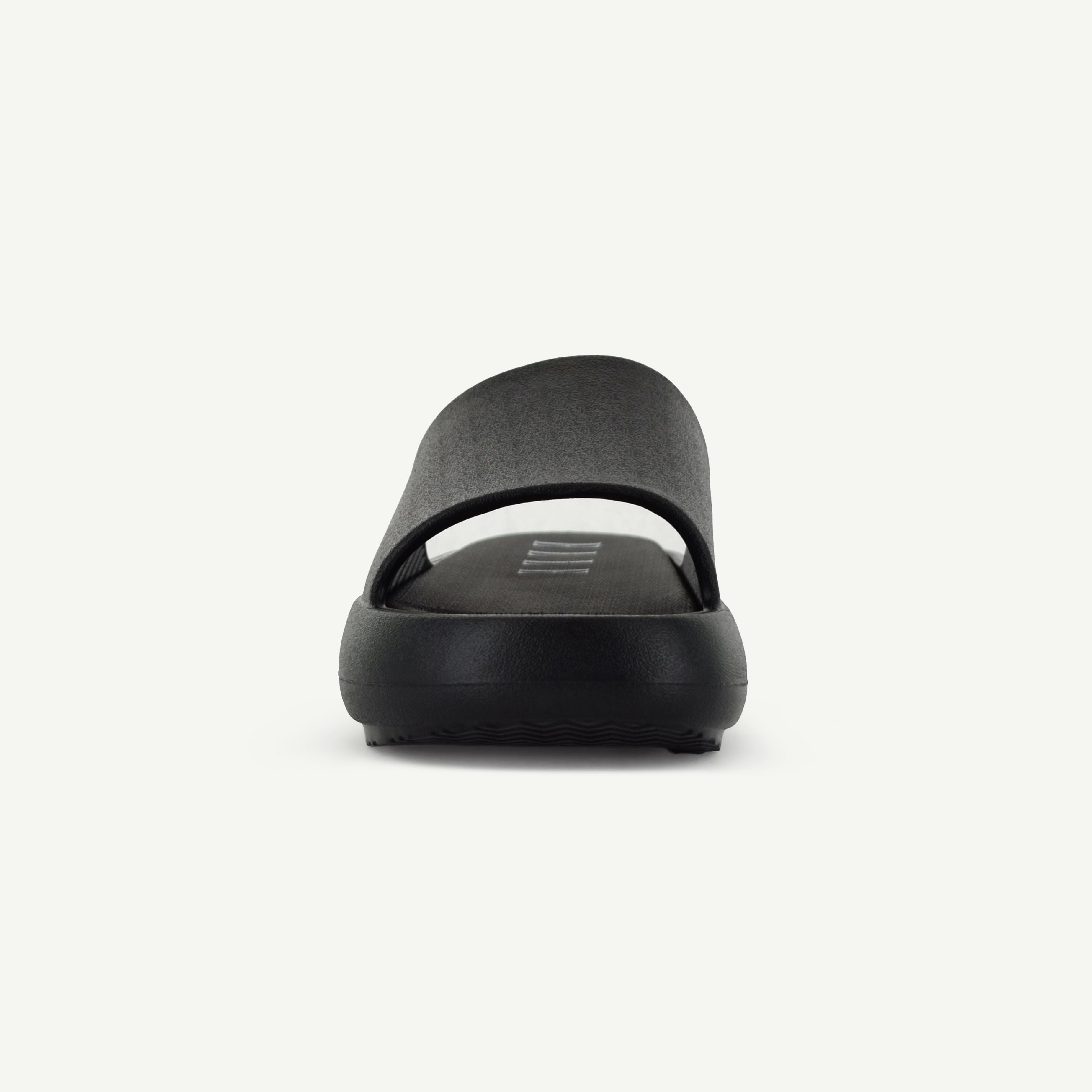 ST. TROPEZ: PLATFORM SLIDE - BLACK Elle Footwear