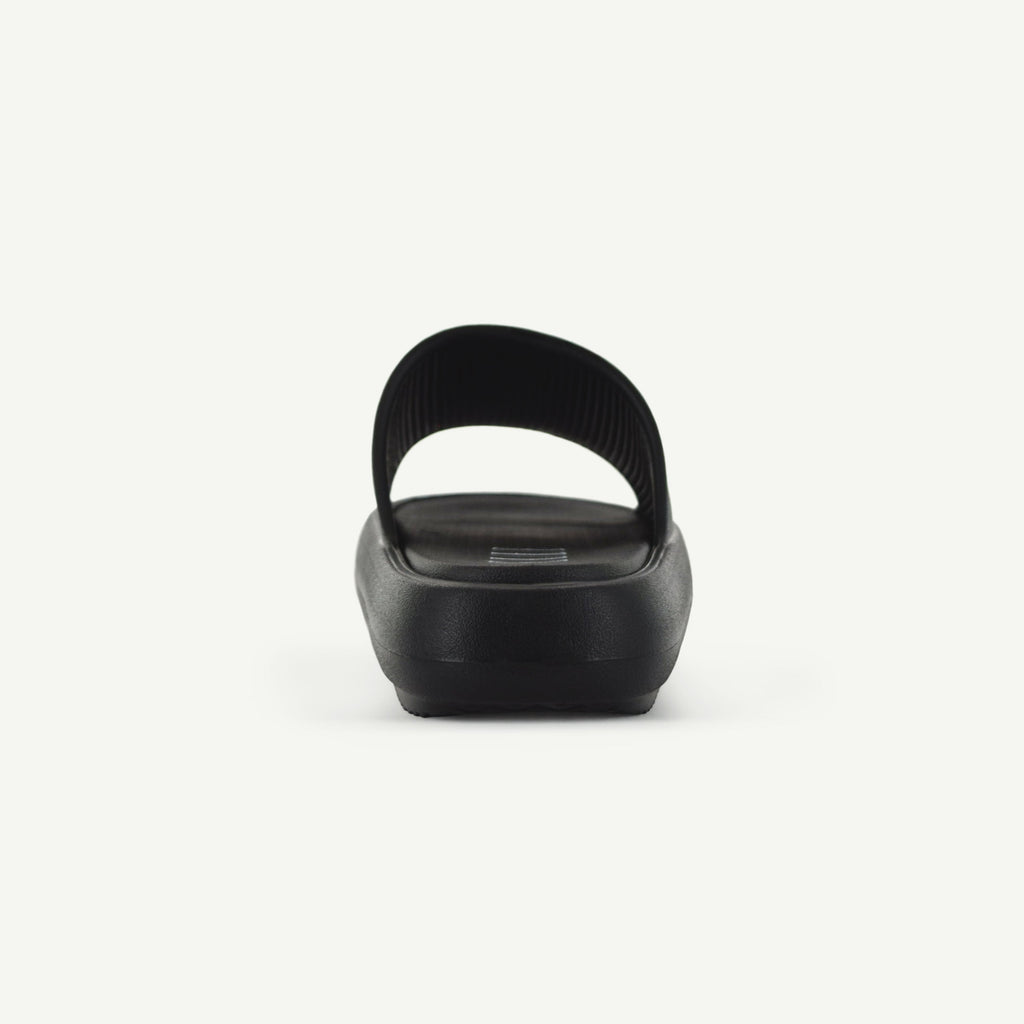 ST. TROPEZ: PLATFORM SLIDE - BLACK Elle Footwear