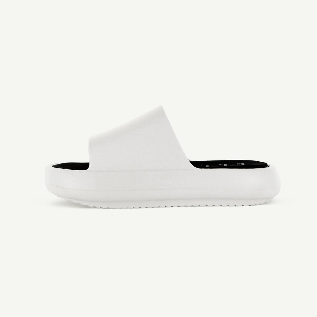 ST. TROPEZ: PLATFORM SLIDE - WHITE Elle Footwear