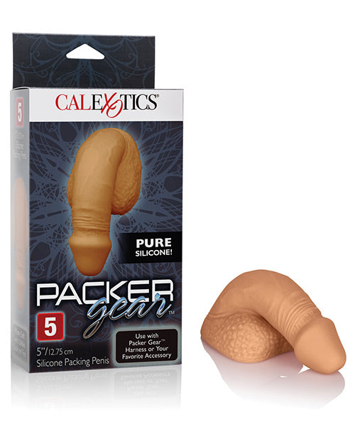 Packer Gear 5" Silicone Trans Packer Tan Adult Toy Box