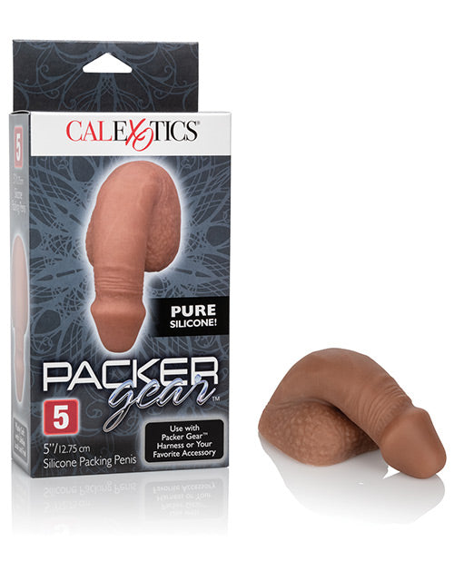 Packer Gear 5" Silicone Trans Packer Brown Adult Toy Box