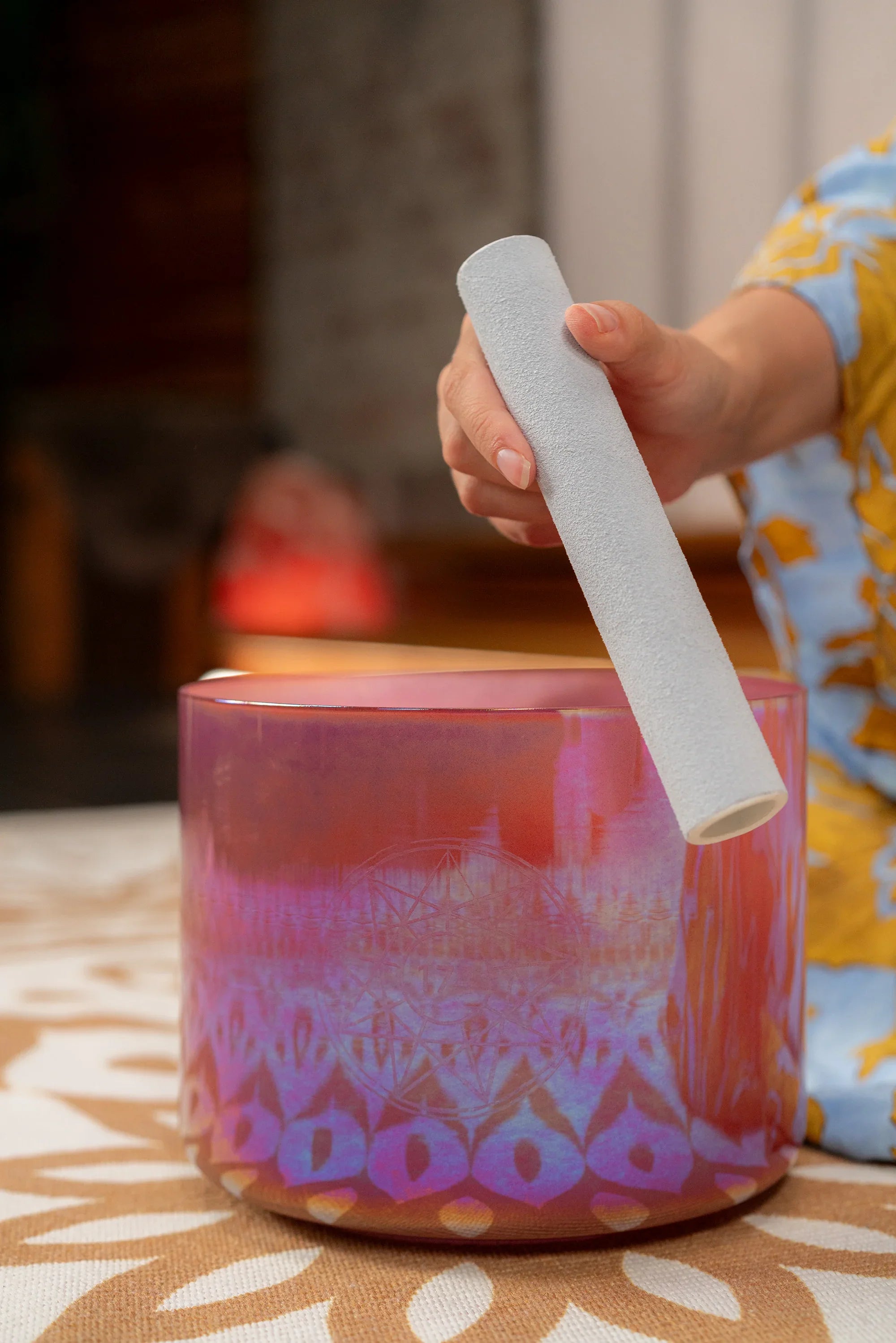 8" Essence Solfeggio Crystal Singing Bowl, 174 Hz, Brandy Rose Utah Energy Healing Center
