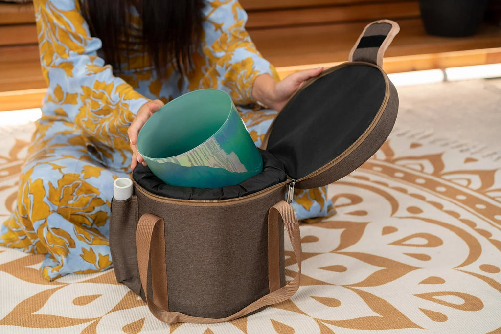 6.75" Essence Solfeggio Crystal Singing Bowl, 285 Hz, Turquoise Green Utah Energy Healing Center