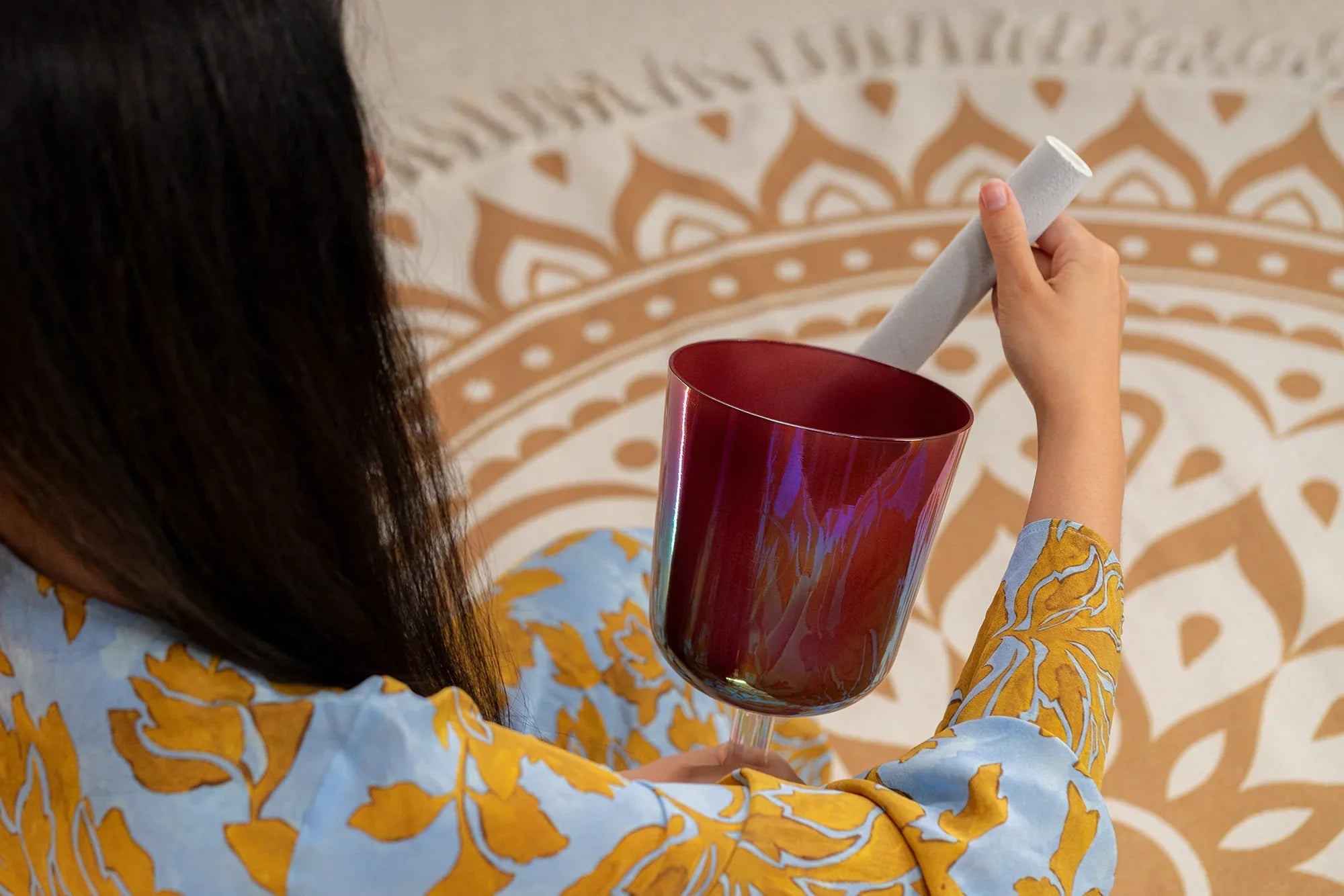 5.75" Essence Solfeggio Crystal Singing Bowl, RE 417 Hz, Copper Brown Utah Energy Healing Center
