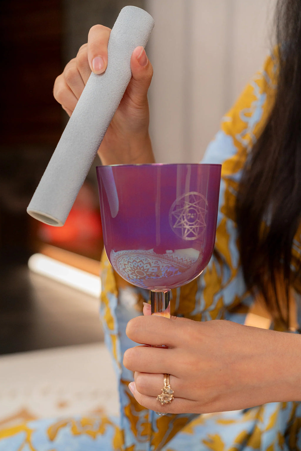3.75" Essence Solfeggio Crystal Singing Bowl, SOL 741 Hz, Lavender Purple Utah Energy Healing Center