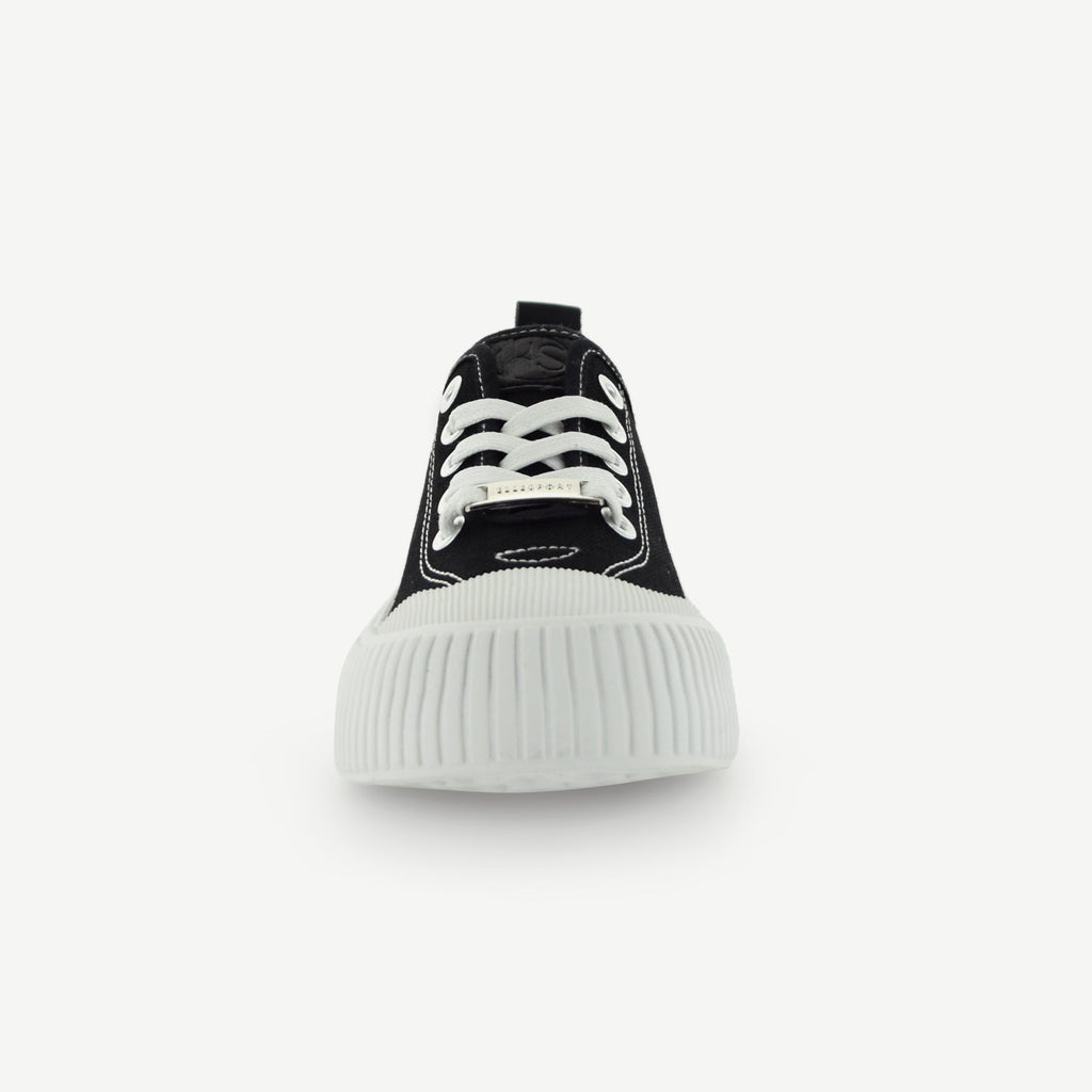 COURT ROYALE: VULCANIZED COURT SHOE - BLACK/WHITE Elle Footwear