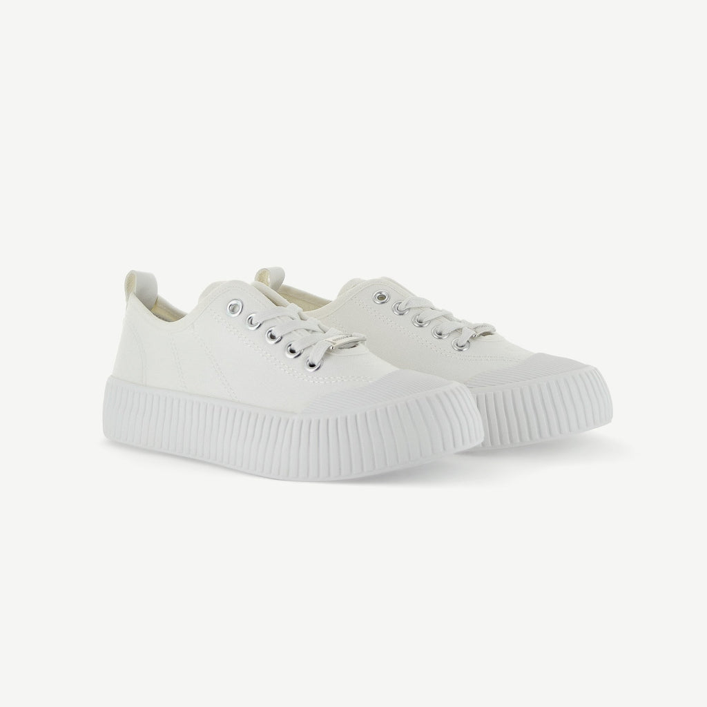 COURT ROYALE: VULCANIZED COURT SHOE - WHITE Elle Footwear