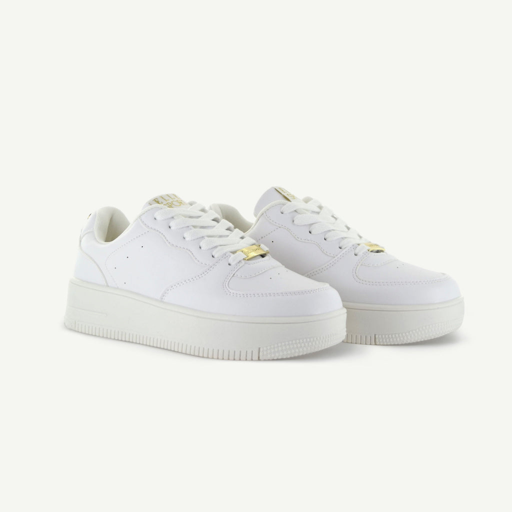 THE METRO: PLATFORM COURT SHOE - WHITE Elle Footwear