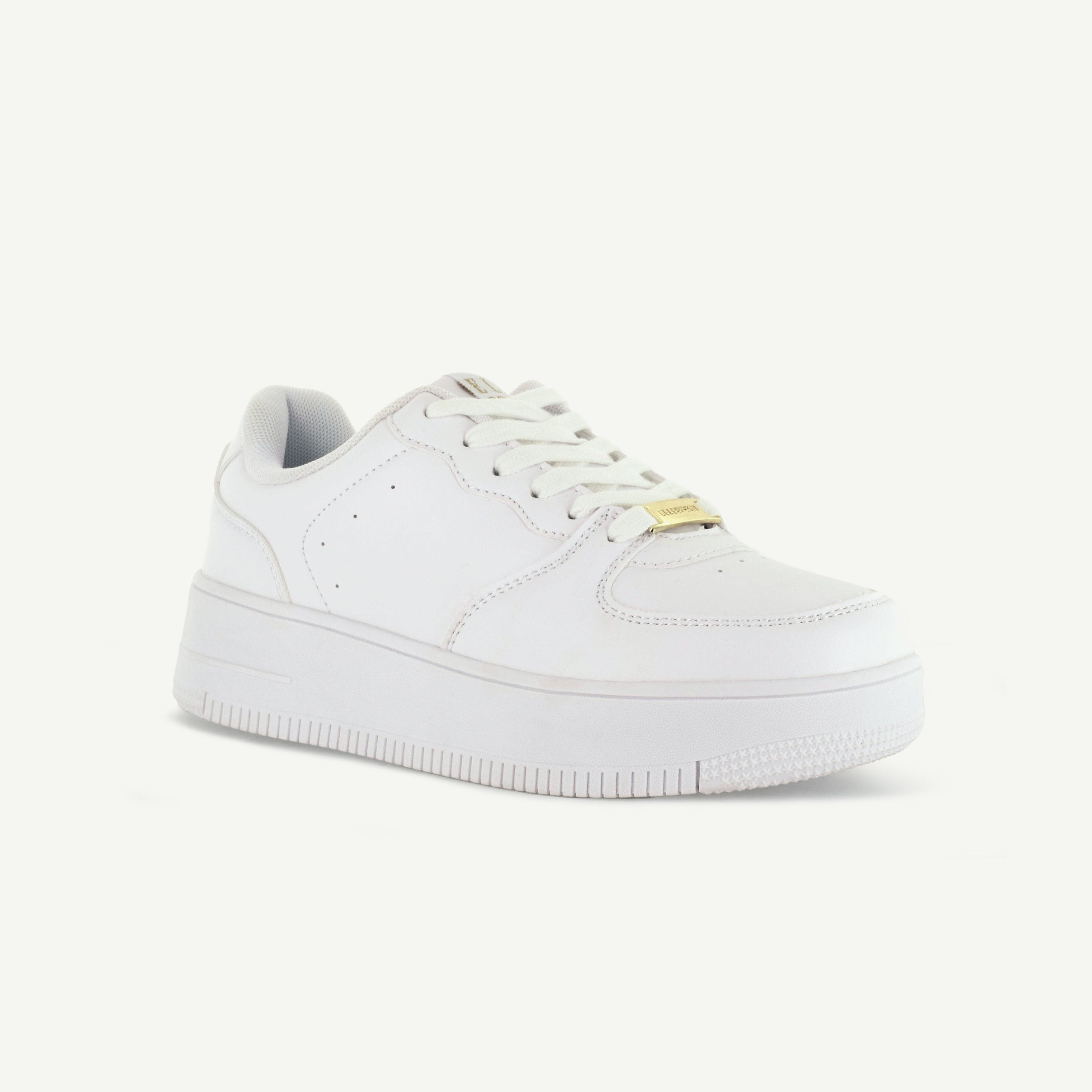 THE METRO: PLATFORM COURT SHOE - WHITE Elle Footwear