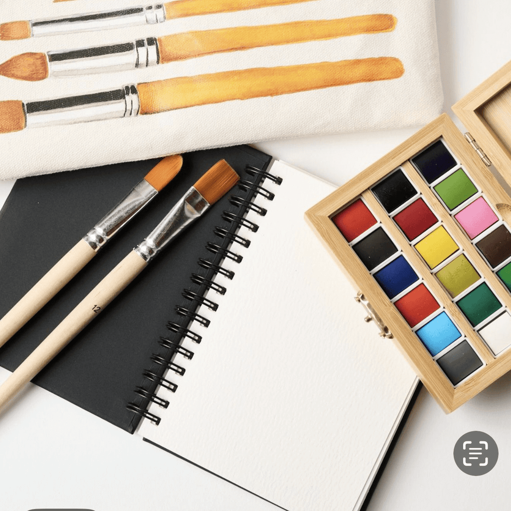Watercolor Travel Set | Bamboo Case, Brushes, & Paper Pad elseware unplug