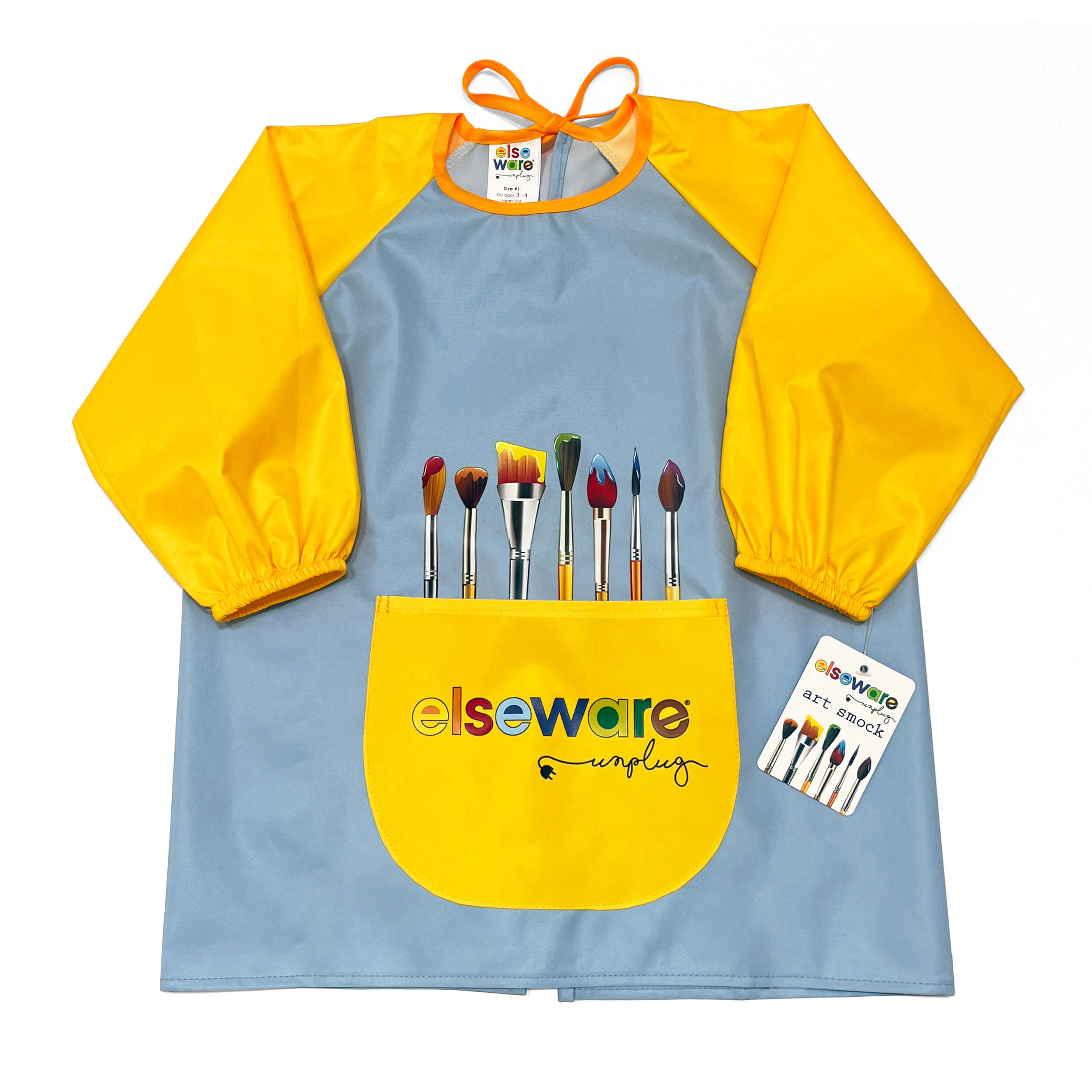 Mess-Free Kids Paint Bundle | All-Natural Finger Paint & Art Smock Set elseware unplug