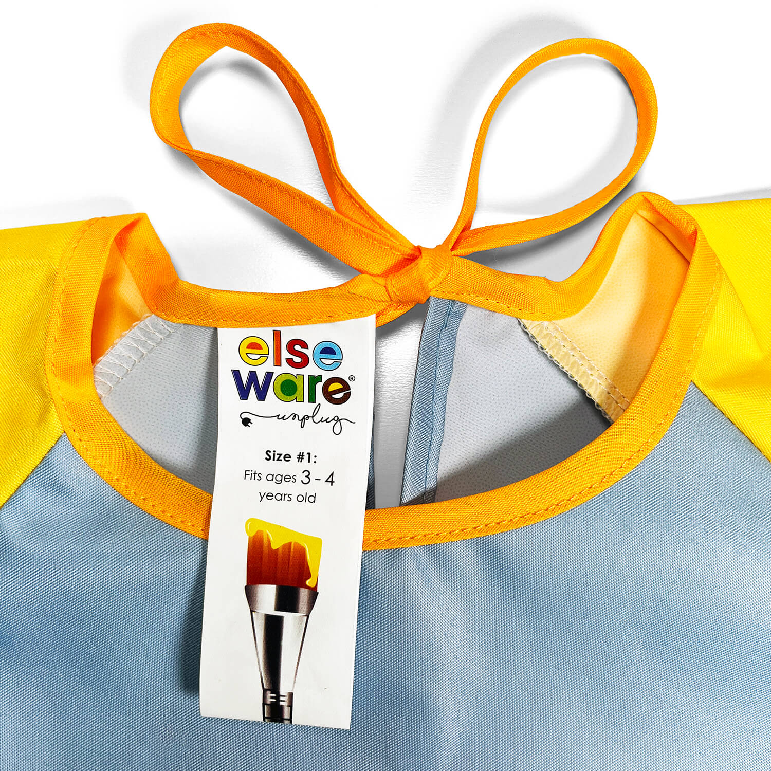 Art Smock with Pocket (Ages 3-6, 2 Sizes) Kid-Friendly elseware unplug