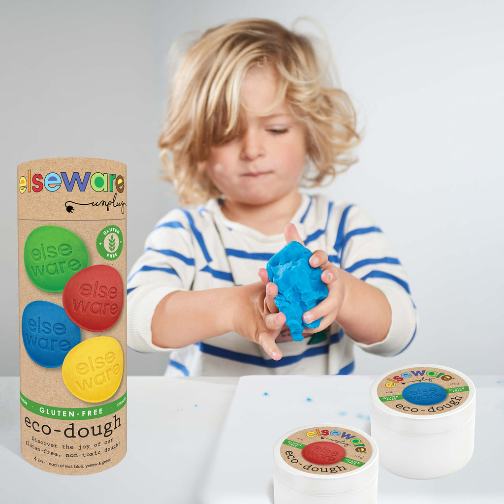 Eco-Dough 4pk GLUTEN FREE – Natural, Non-Toxic Sensory Toy elseware unplug