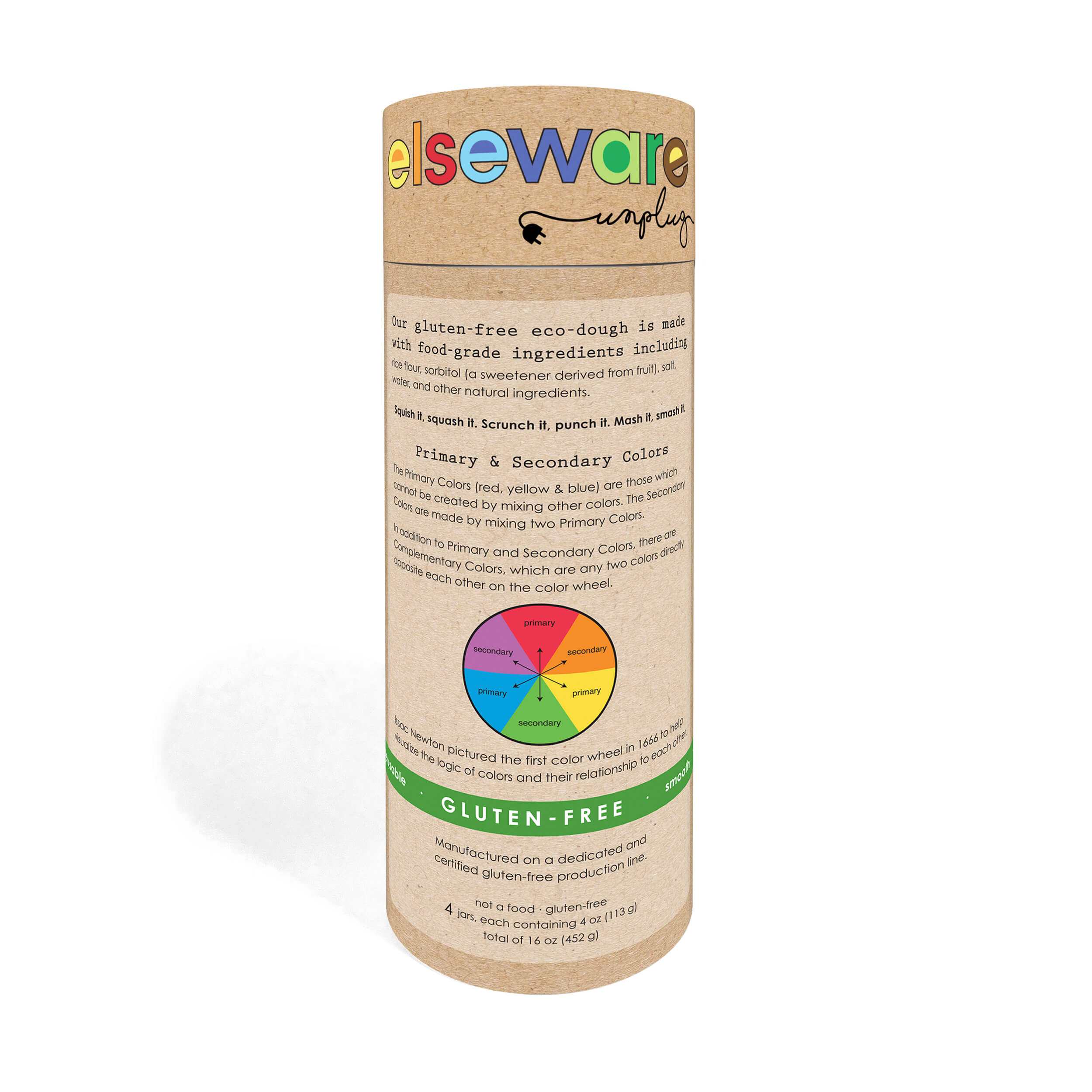 Eco-Dough 4pk GLUTEN FREE – Natural, Non-Toxic Sensory Toy elseware unplug