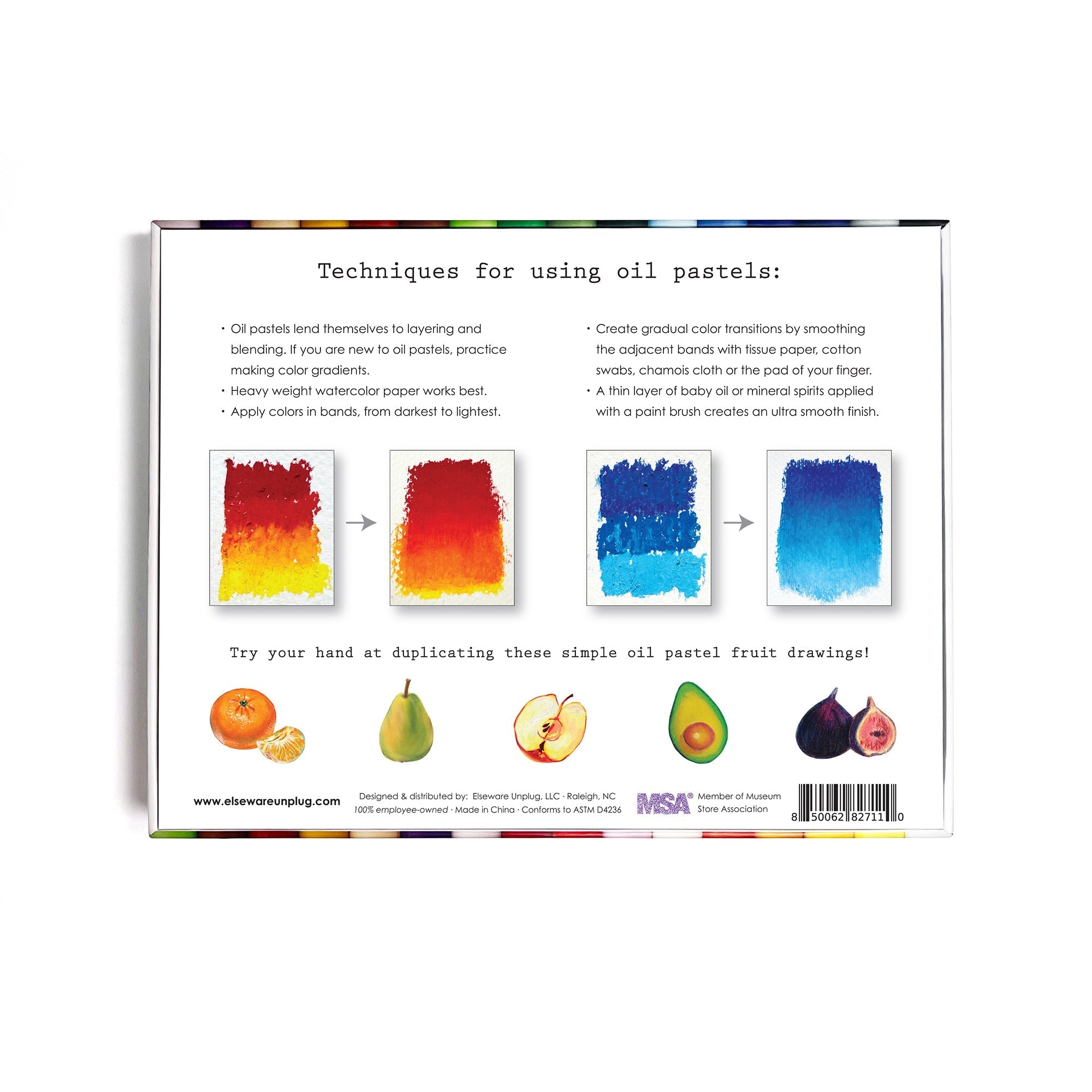 Oil Pastels – Talc-Free – Non-Toxic – 24 Colors elseware unplug