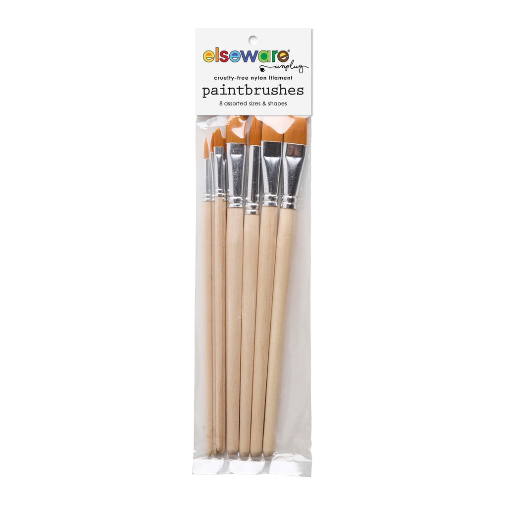 Paintbrush Set – Nylon Filament – 8 Assorted Shapes elseware unplug