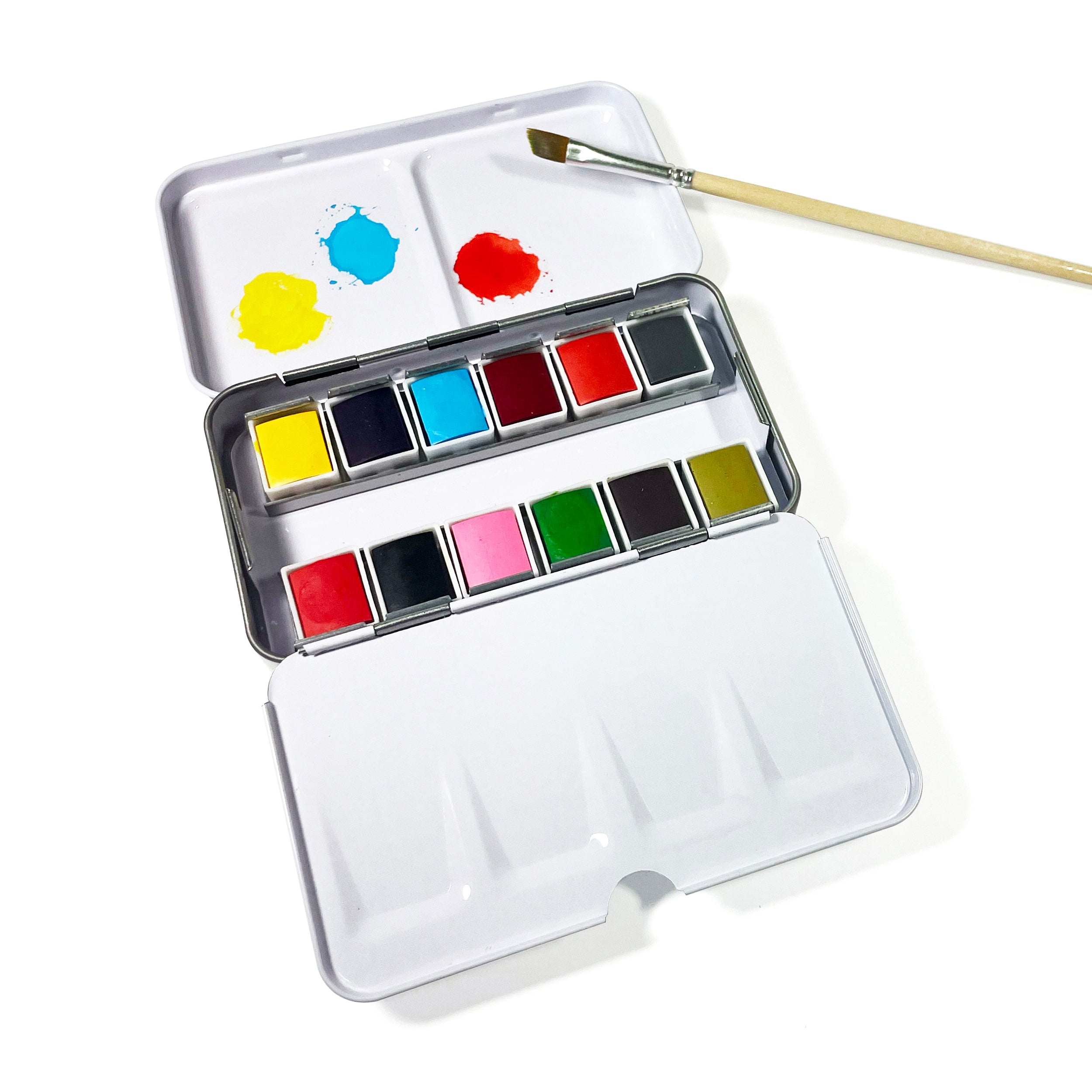 Watercolors – Metal Palette – 12 Colors – Travel Friendly elseware unplug