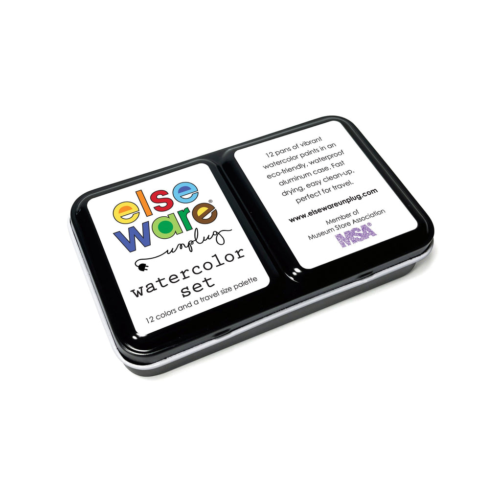 Watercolors – Metal Palette – 12 Colors – Travel Friendly elseware unplug
