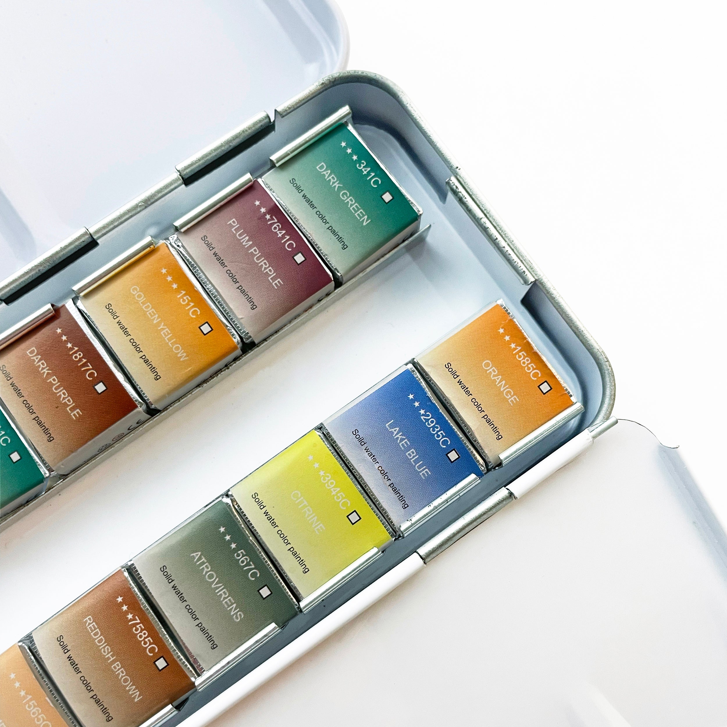 Watercolors – Metal Palette – 12 Colors – Travel Friendly elseware unplug