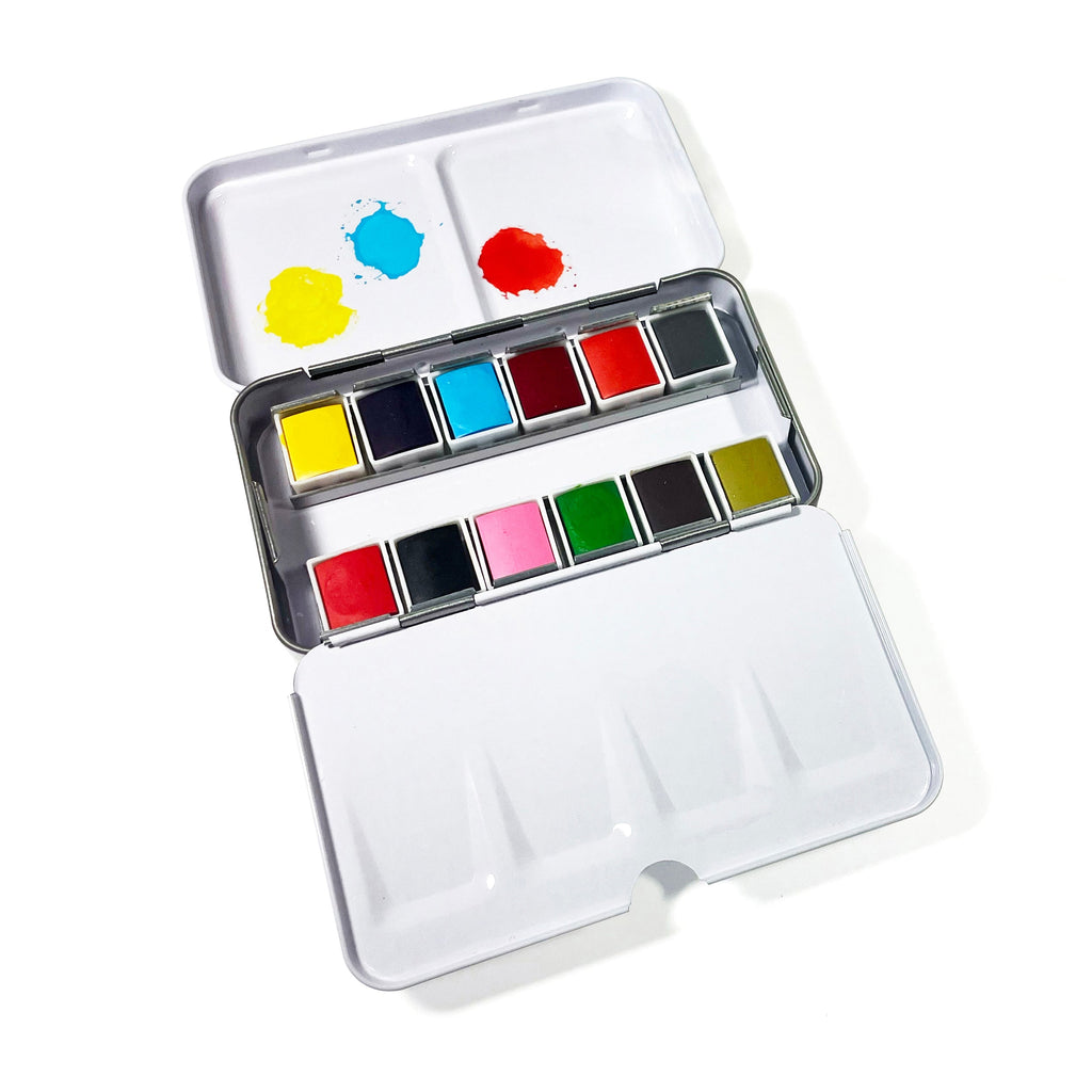 Watercolors To-Go Kit – Travel Friendly – 12 Colors elseware unplug